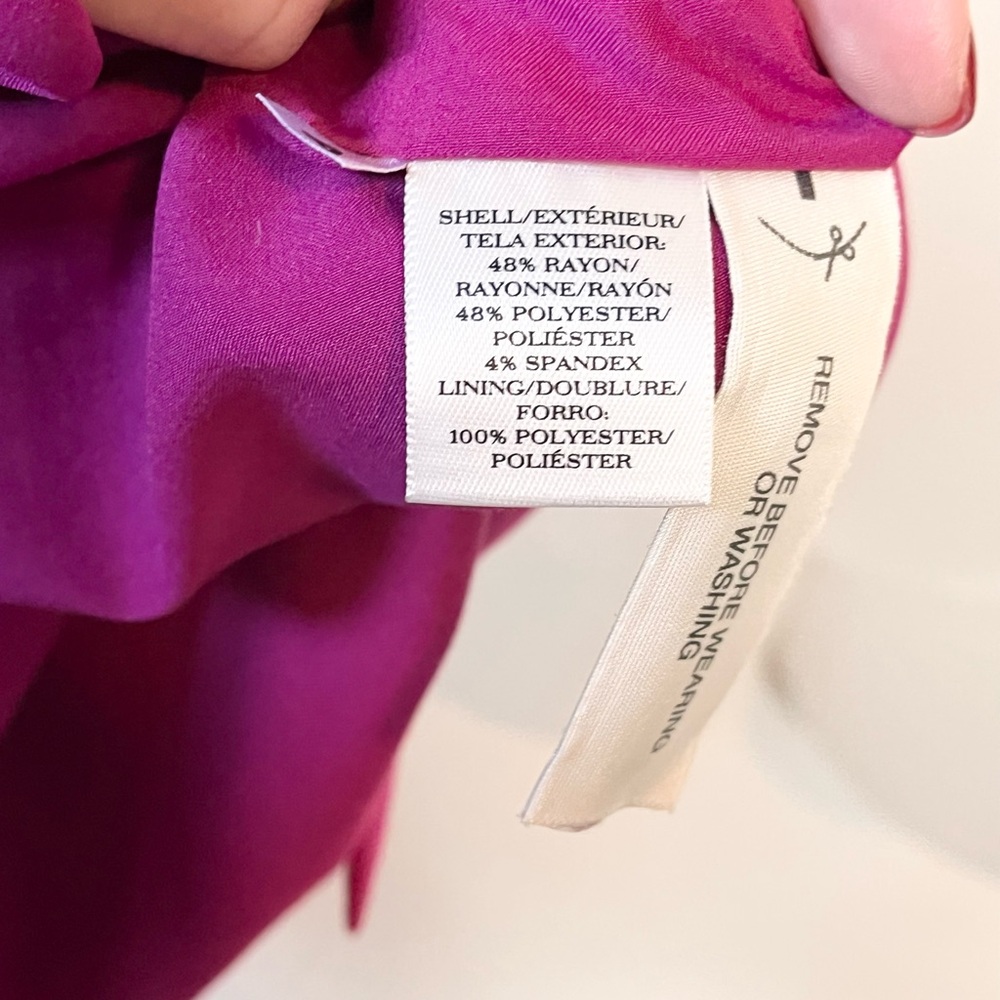 ANN TAYLOR Magenta Pink Sleeveless Scoop Neck Sheath Dress Size 6 Summer Office - Picture 5 of 6